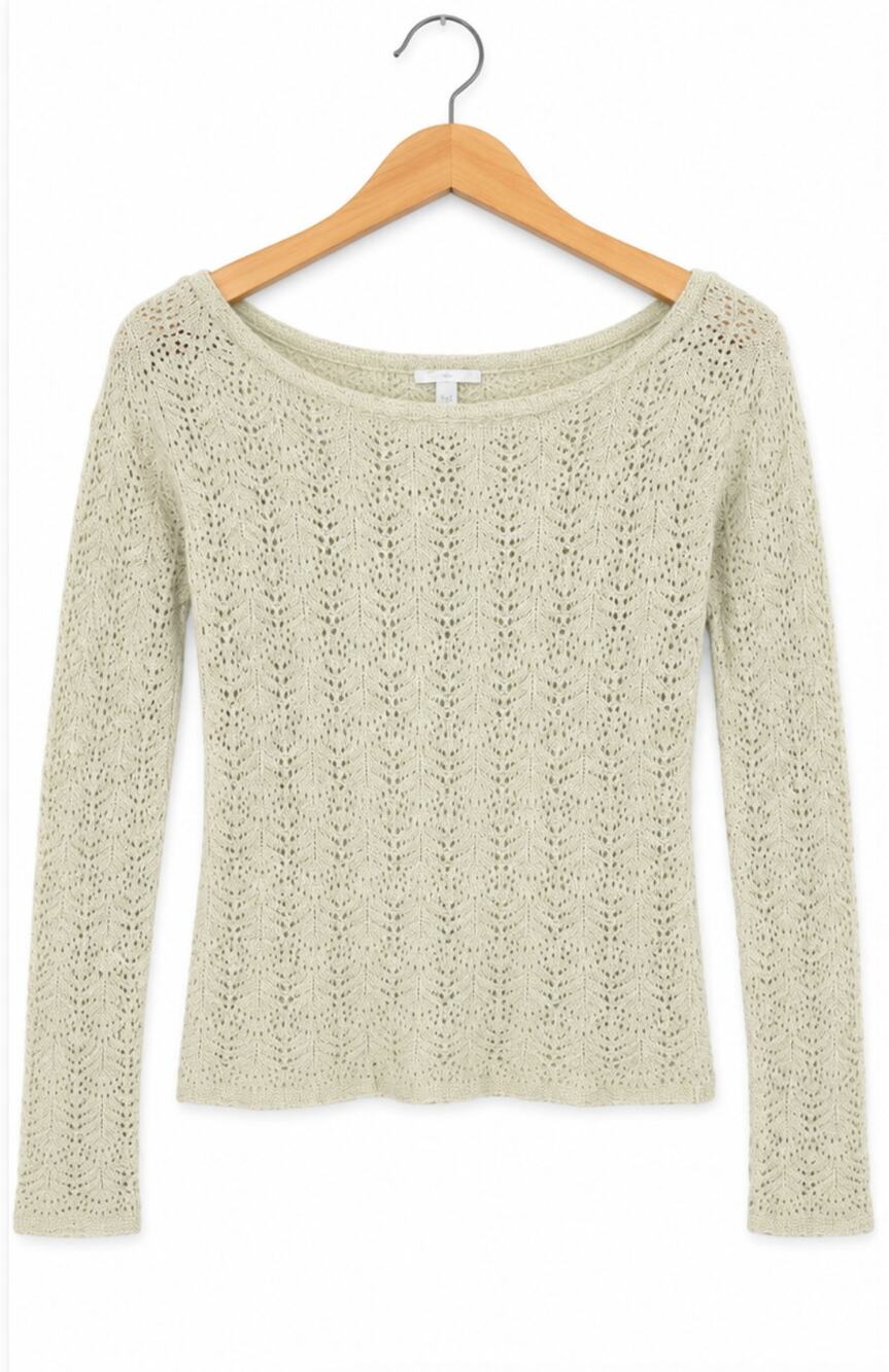 American Eagle Open-Weave Off-the-Shoulder Sweater Size M